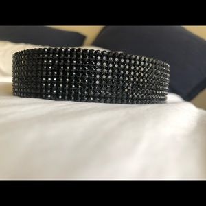 Authentic Swarovski Jet Black Crystal headband